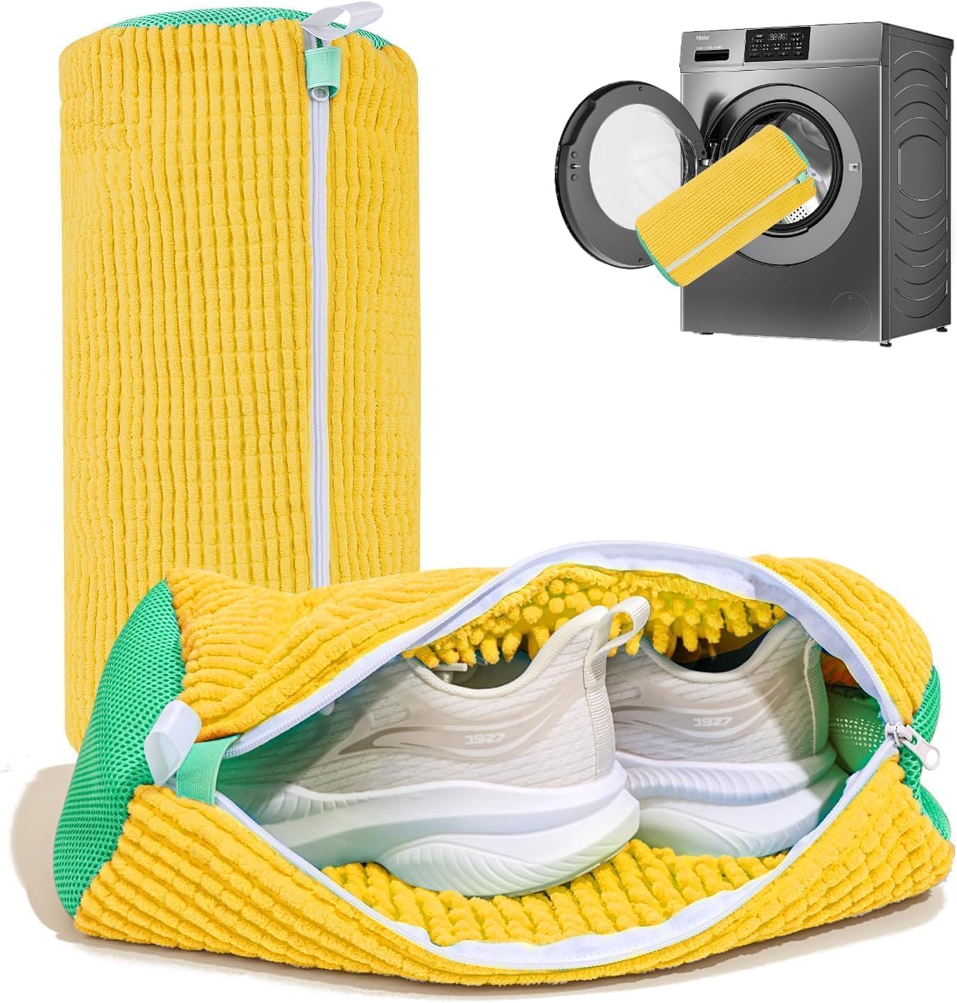 Shoe Washing Machine Bag Laundry Shoe Bag for Washer & Dryer, Reusable with Durable Zipper for Sneakers & Delicates 360° Deep Cleaning Washable Laundry Organizer Bag, Travel Shoe Storage Bags-image-27