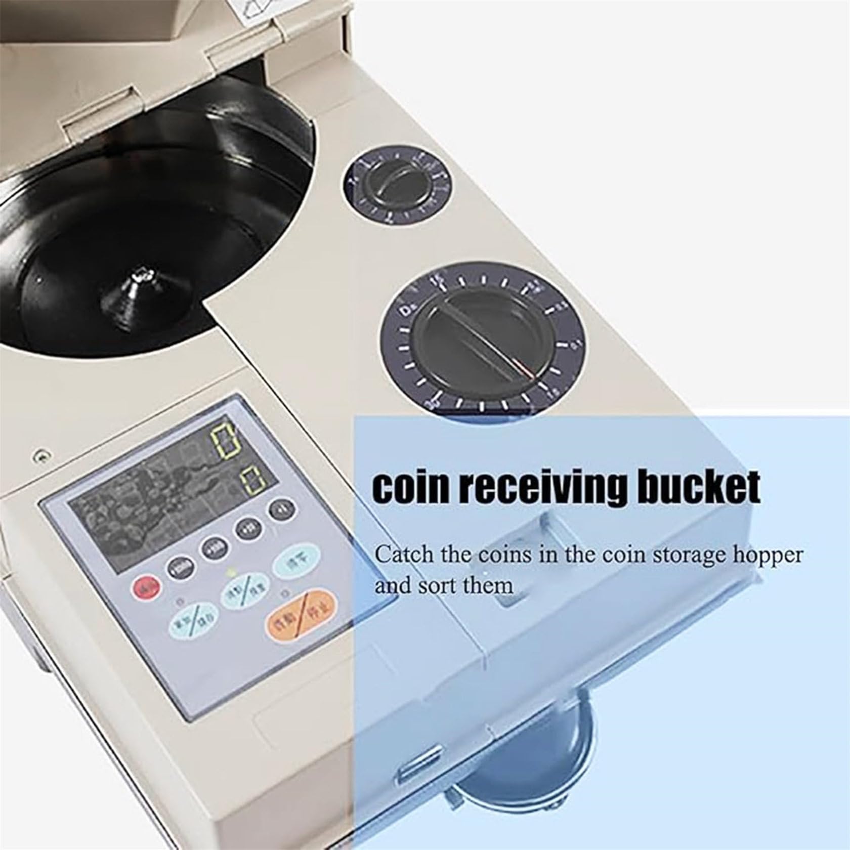 Conta Monete Elettronico, Selezionatrice E Conta Soldi Automatico da 1200 Pezzi al Minuto per 15 Mm A 34 Mm, Macchina Selezionatrice Monete, per Monete E Gettoni Internazionali