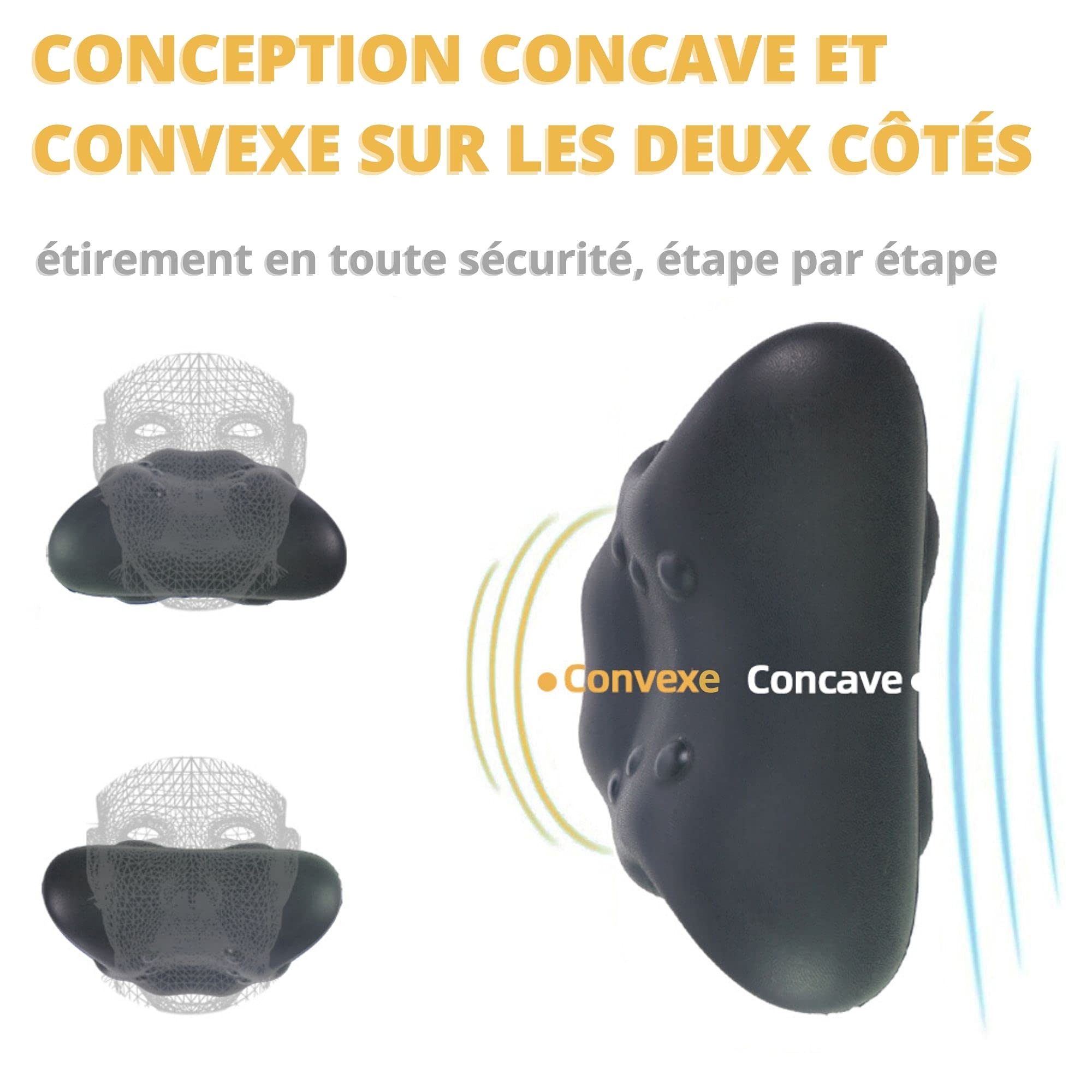 Almohada de tracción Cerebral (Dispositivo quiropráctico de corrección de la Columna cerevical, cojín de Masaje cerevical y Cuello para aliviar los Cerebros dolorosos