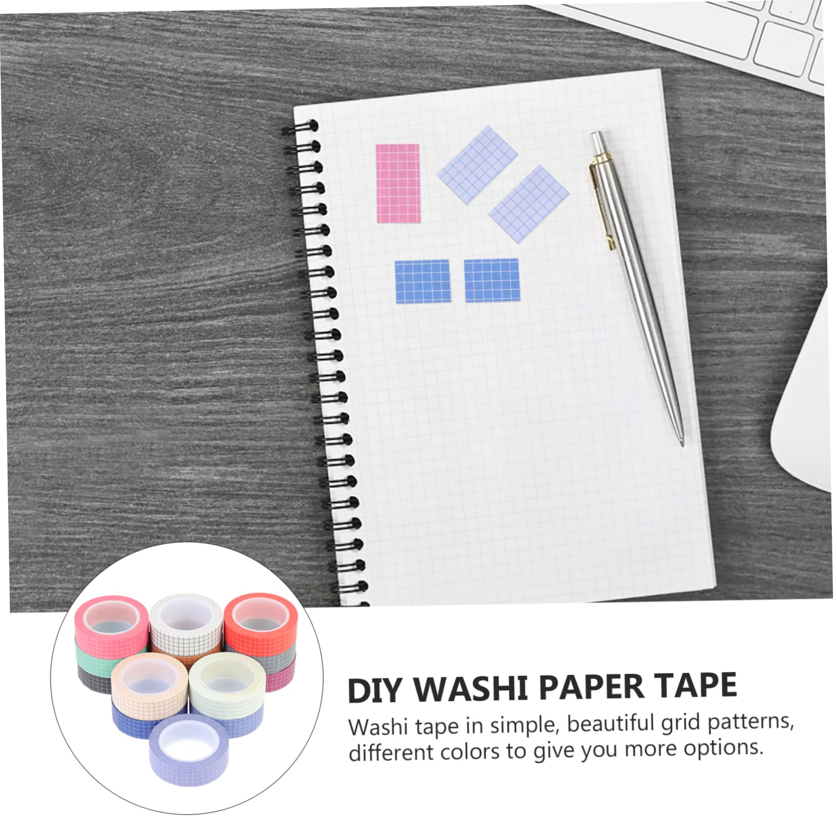 SHINEOFI 28rotoli Nastro Adesivo Decorativo Carta Motivo Per Scrapbooking e Per Decorazioni Di Diari e Articoli Di Cancelleria