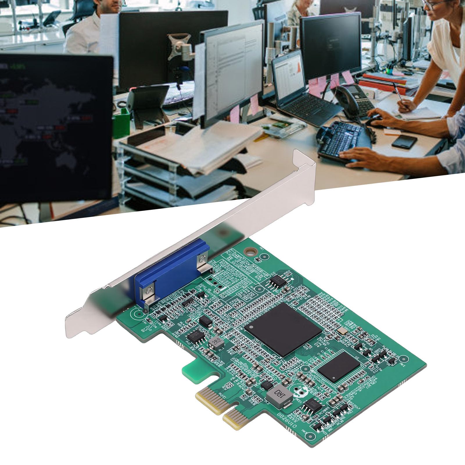 Jectse Scheda grafica PCIe, Plug and Play, senza bisogno di driver, interfaccia PCI a doppio slot, basso consumo energetico 6 W, con diverse modalità di visualizzazione, per scheda madre X99 X79