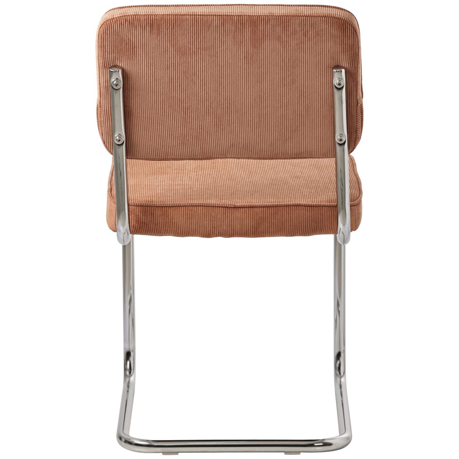 industrieele sledestoel LOFT vintage bruin met armleuning RVS frame - 37078
