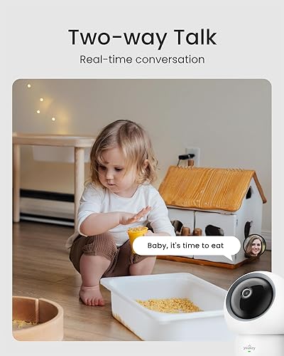Miniatura 8 de youkey Cámara interior 2.5K, sin tarifas mensuales, panorámica e inclinación, cámara de 360 para perromascota para seguridad en el hogar, WiFi 6 de