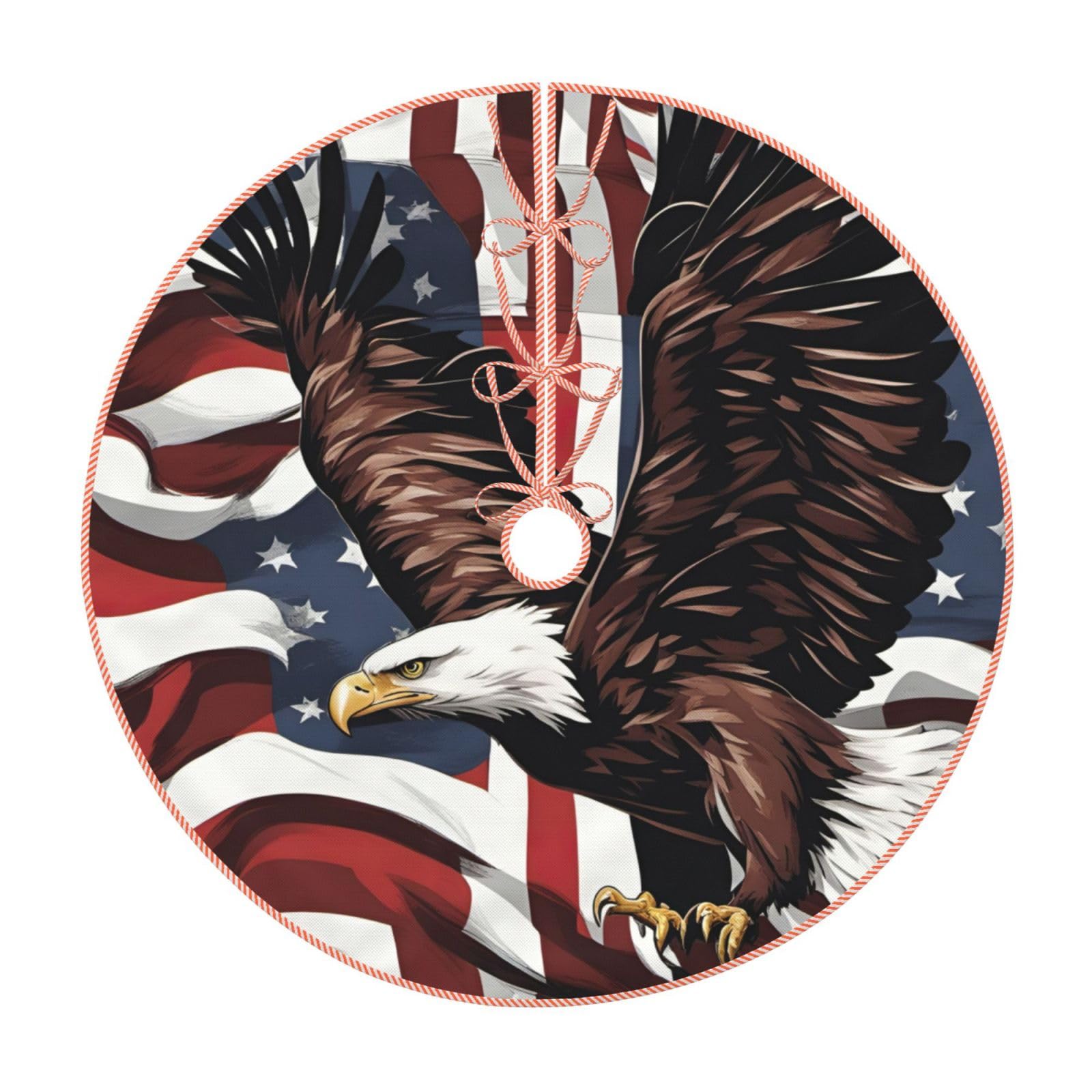 Weihnachtsbaumrock Mit American Eagle Design – 91,4 Cm, Plüsch, Für Baumdekoration
