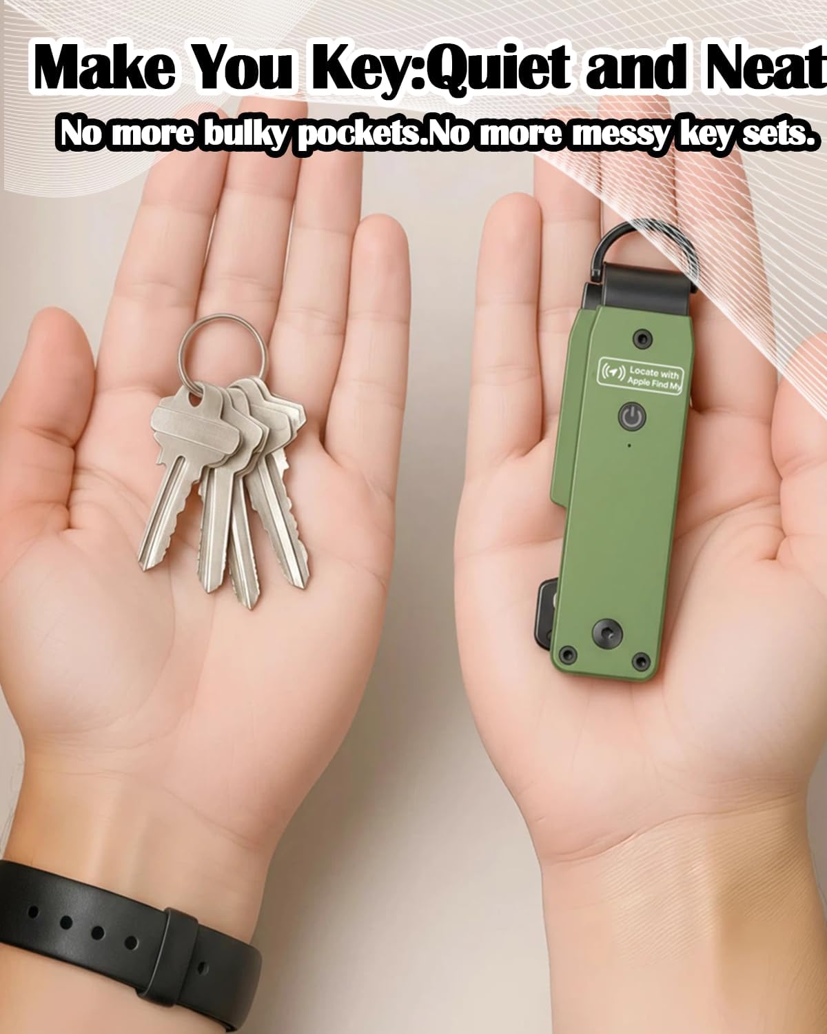 Air Keychain with GPS Tracker : Lightweight Compact Key Holder for Outdoor Use - Minimalist Metal Key Organizer - Image 8