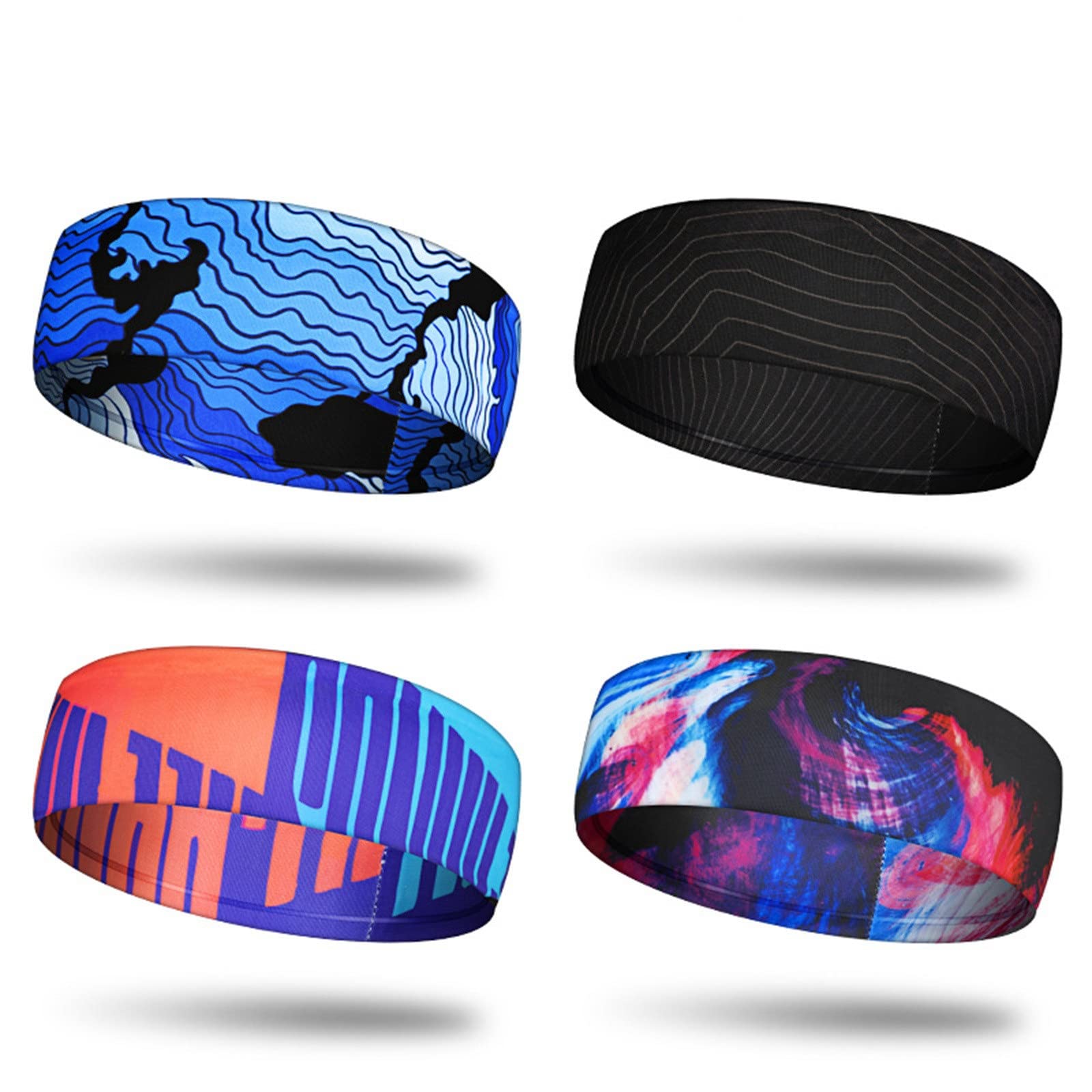 Men's And Women's Headband Sweat-proof Belt And Sports Headband Moisture Wicking Exercise Sweat-proof Belt Running Yoga para Correr, Yoga, Gimnasio(Schwarz)