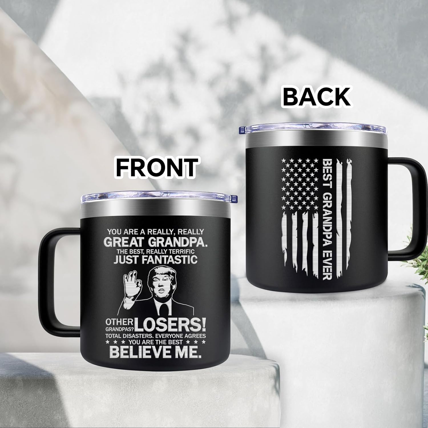 Fufendio Grandpa Gift from Grandkids - You Are a Really Really Great Grandpas Mug 14oz - Grandpa Christmas Fathers Day Birthday Gifts from Granddaughter Grandson - Image 5