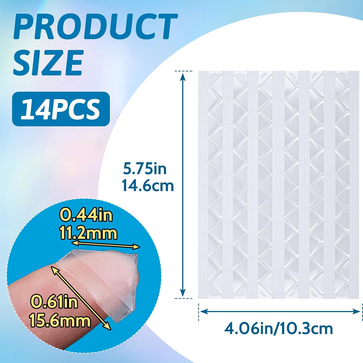 1428pcs Clear Self-Adhesive Photo Corners Stickers, 15.6mm