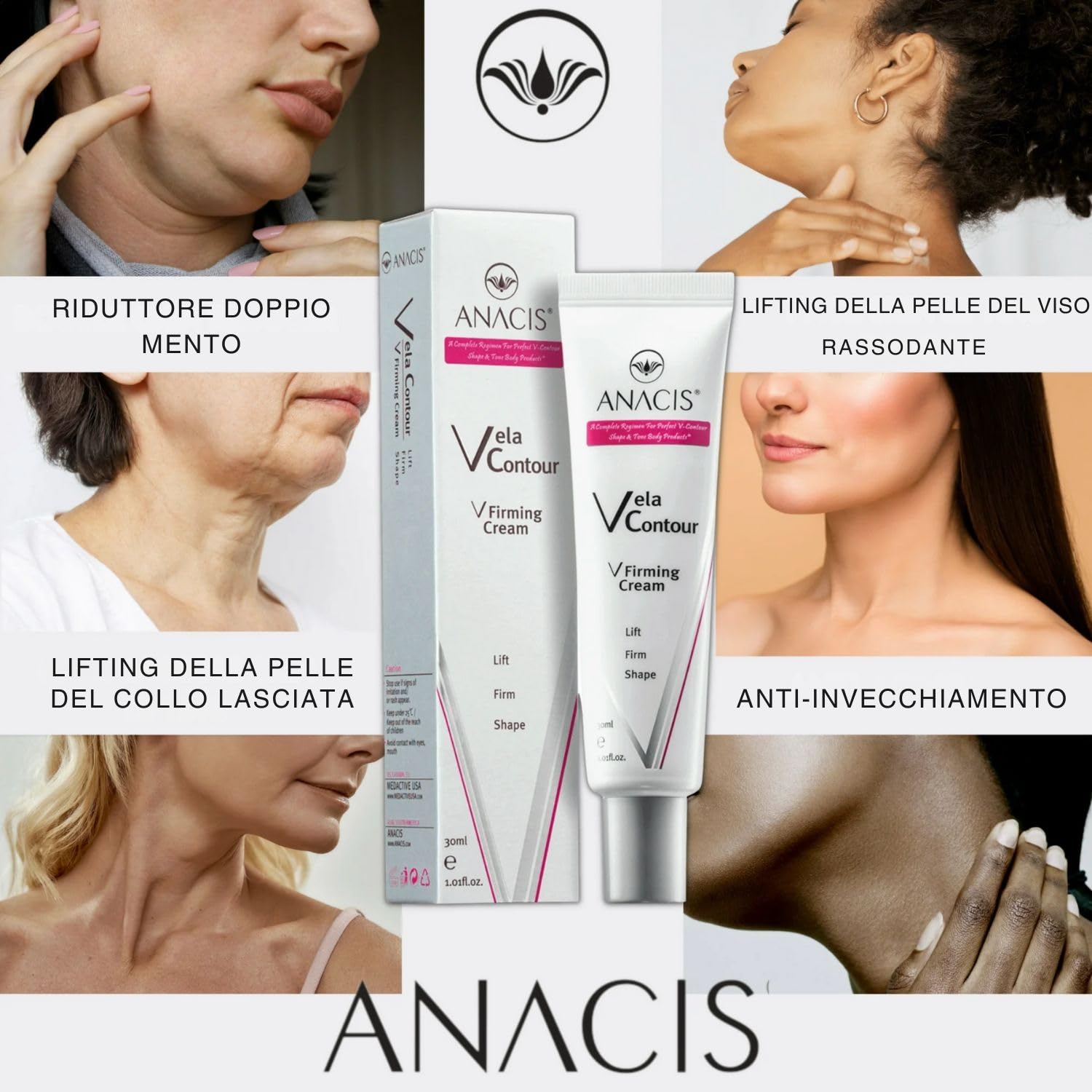 Crema Collo Avanzata - Crema Antietà Collo Mento E Mascella Per Donne E Uomini 30 ml