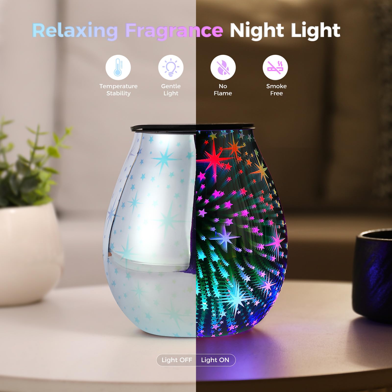 Snapklik.com : Inrorans Star 3D Electric Wax Melt Warmer