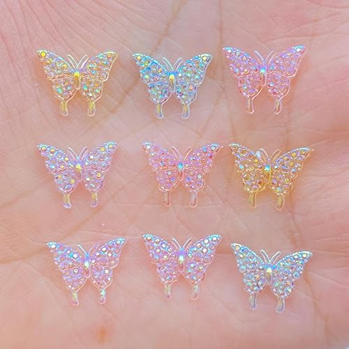 50 dijes de uñas de caramelo 3D Kawaii, mini diamantes de imitación de uñas de caramelo, gemas de resina con brillantina, arte de uñas, joyería de