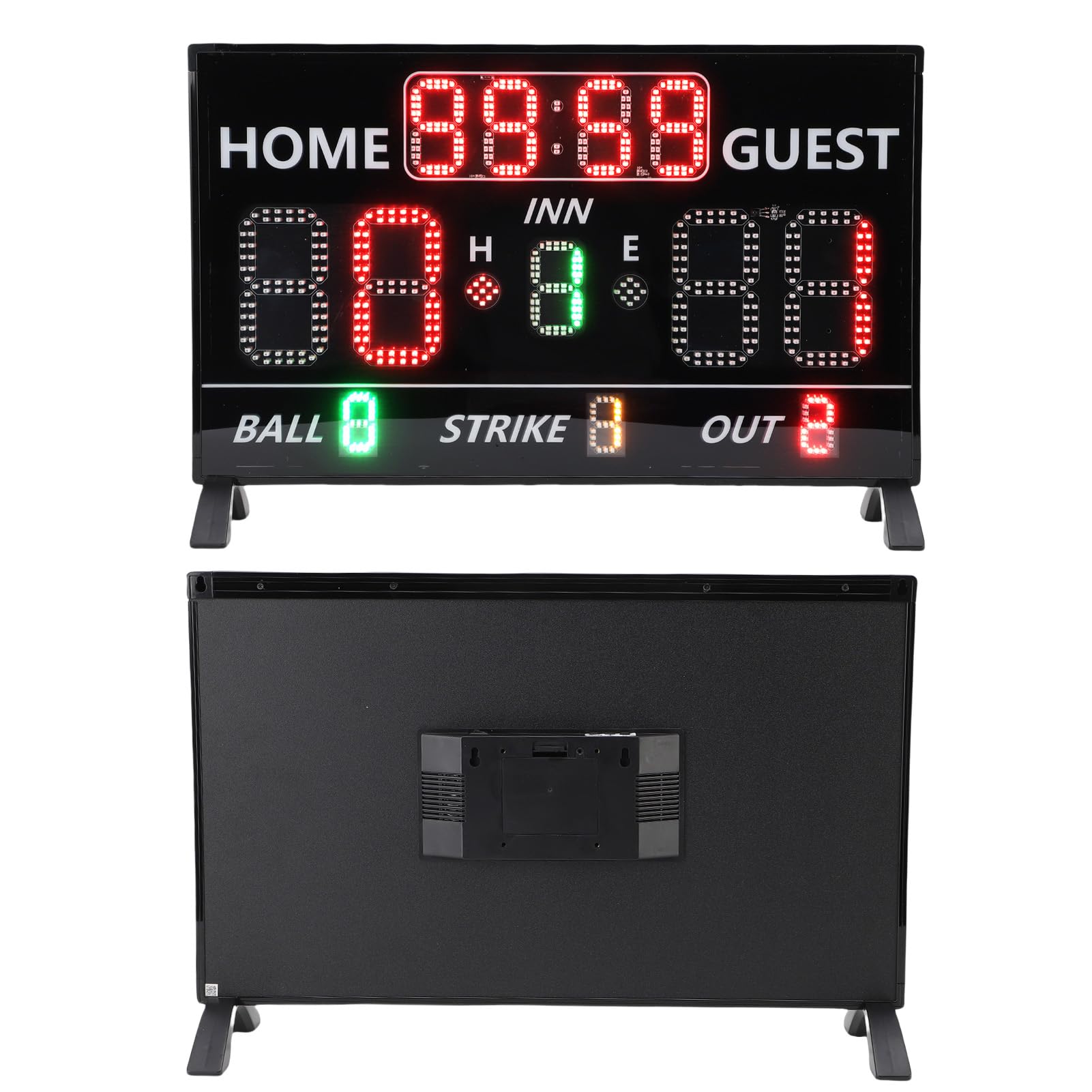 YDuupxe 12 Digit LED Baseball Scoreboard Electronic Baseball Softball Score Recorder Remote Control with Adjustable Brightness for Sport Game