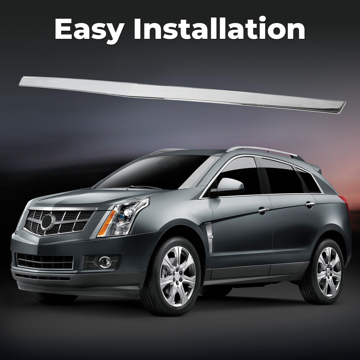 KARPAL Hood Molding Trim Moulding Chrome Compatible with 2010-2016 SRX 22774203 GM1235120