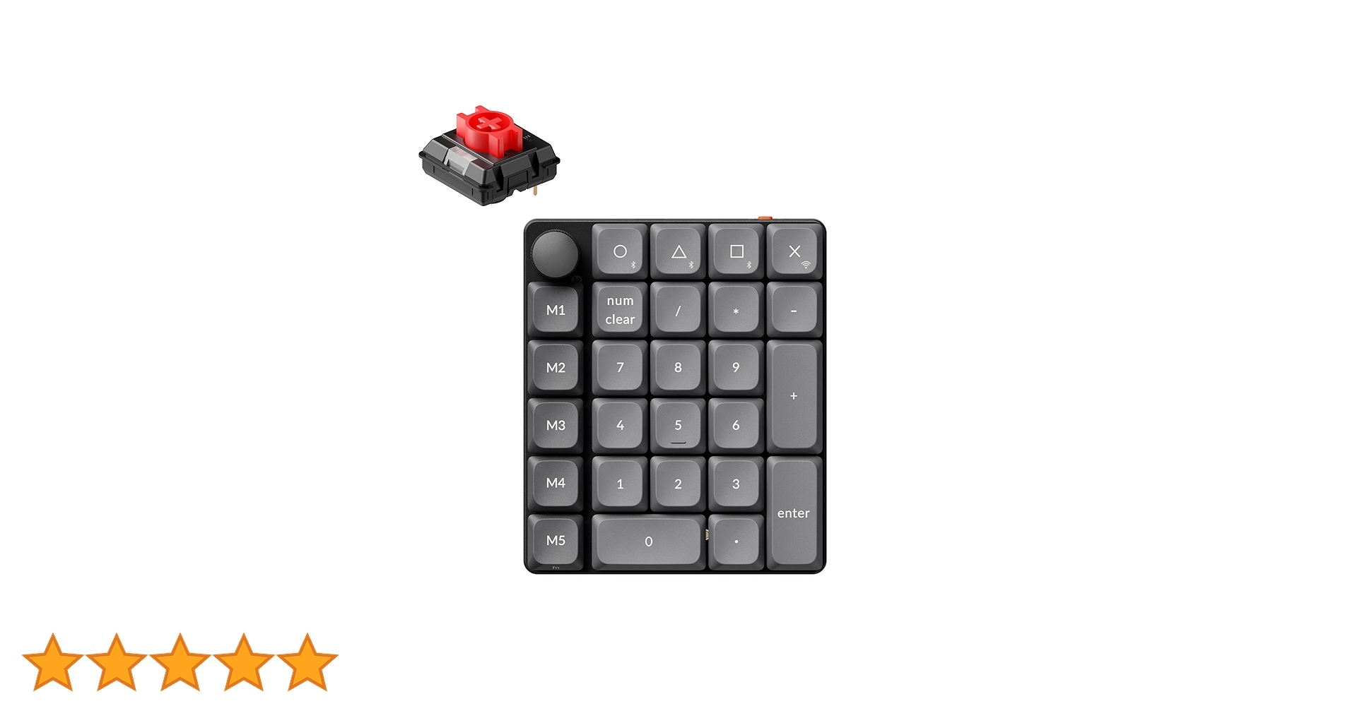 Keychron Q0 Max 静音赤軸 ワイヤレスメカニカルテンキー キークロン テンキー Q0 Max(赤軸) ［有線・ワイヤレス