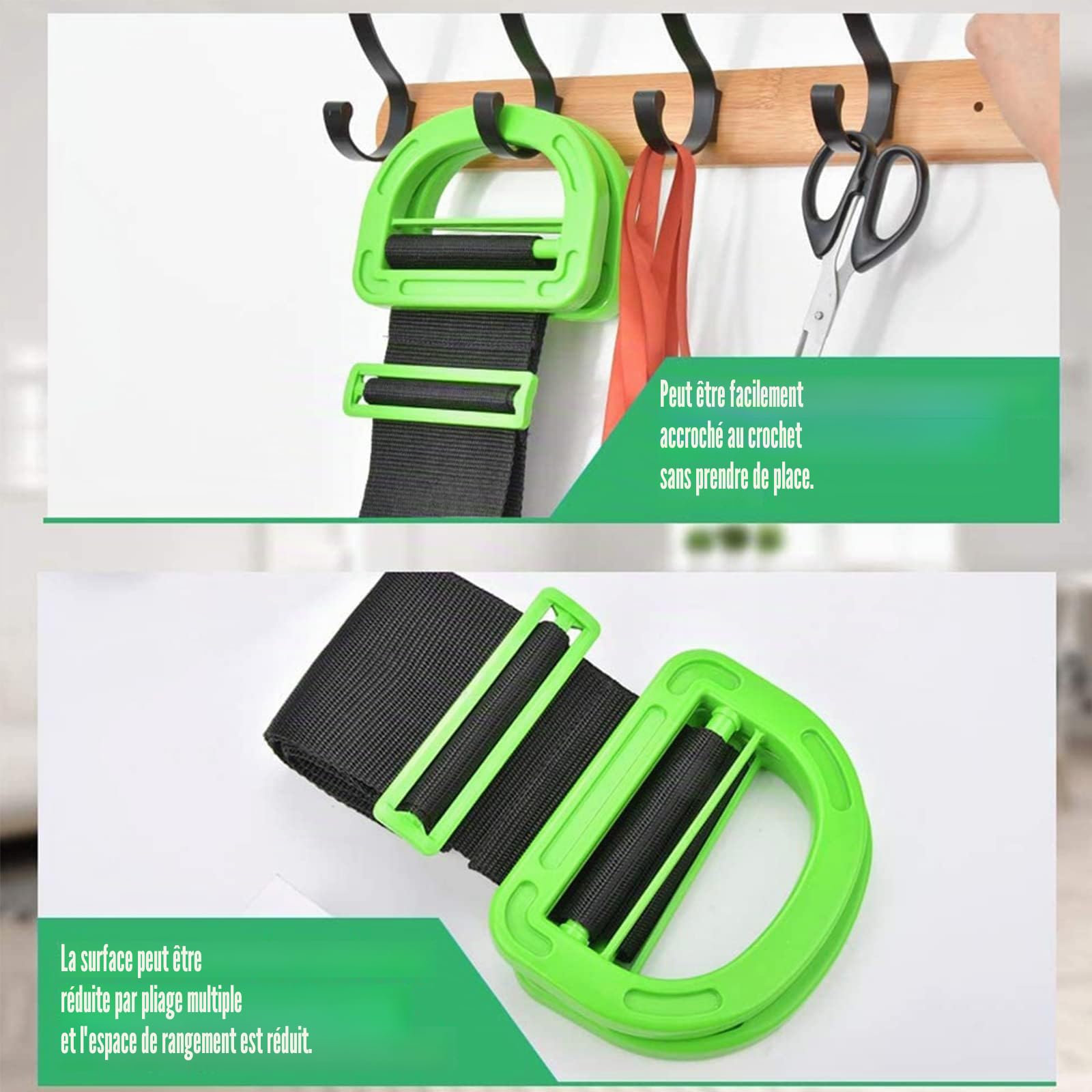 Sangle Demenagement, Lot de 2 Sangle de Levage pour Meubles Boîtes Matelas Construction, Sangles de Manutention avec 2 Paires de Gants, Sangles de Transport pour Déménagement