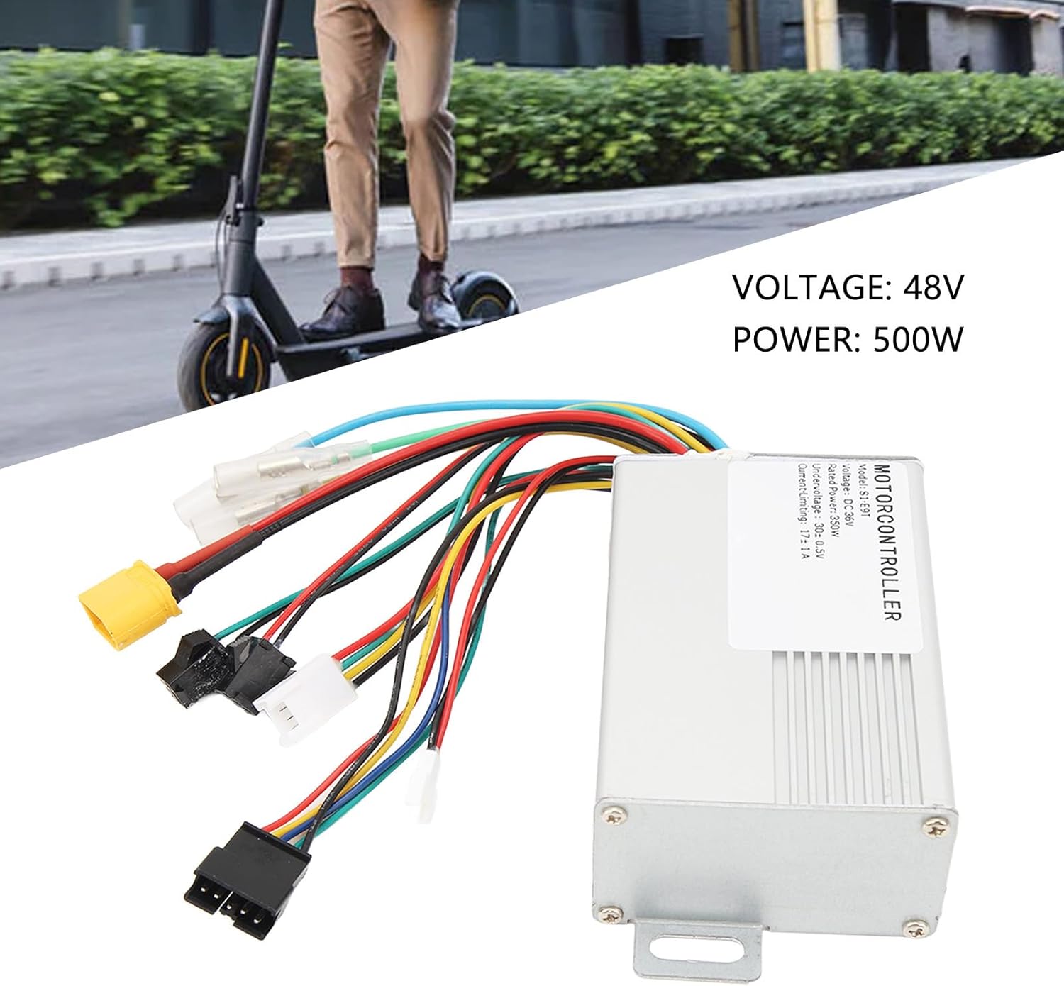 E Motor Controller, 36V 350W Electric Scooter Controller with Aluminum Alloy Shell, Aluminum Alloy Brushless Motor Controller for Electric Scooter