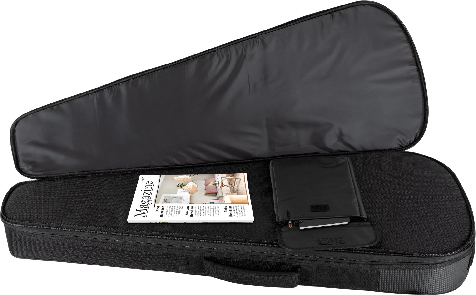 Shaman EGBT-1122BK E-Gitarre Tasche - Dick gepolsterter Gigbag für E-Gitarren - Verstellbare Halsstütze mit Klettsicherung - Gepolsterte Außentasche - Extra Tablet-Fach - Versenkbare Rucksackgarnitur