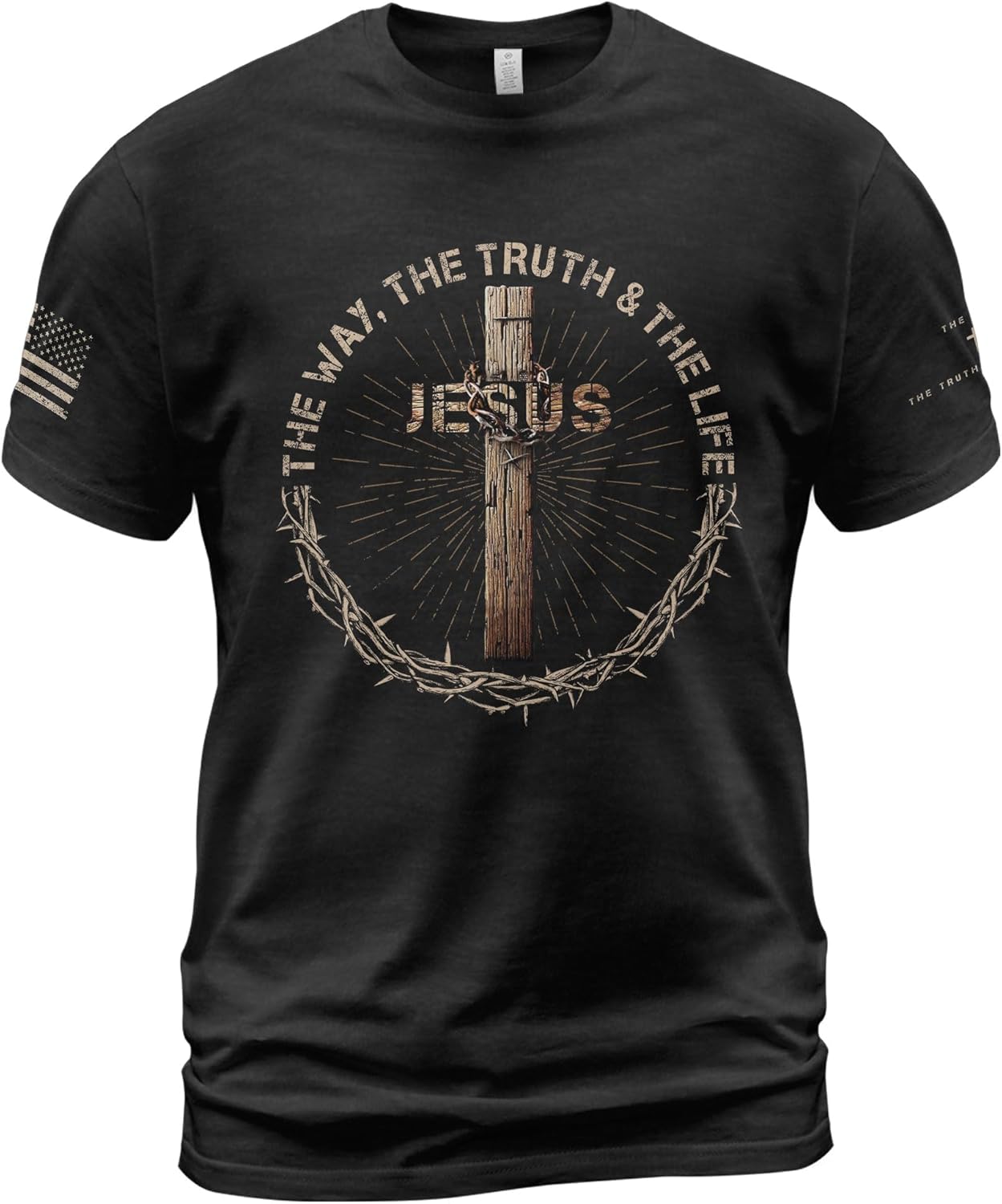 Jesus The Way The Truth The Life Shirt, Christian Shirts for Men, Cross Shirt, Bible Verse Tshirt, Faith Shirts for Men 2