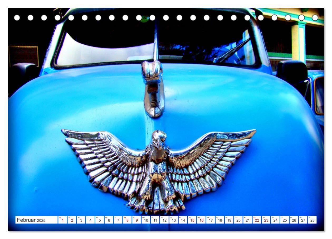 Tierische Oldtimer - Markante Kühlerfiguren (Tischkalender 2025 DIN A5 quer), CALVENDO Monatskalender: Tierfiguren auf der Kühlerhaube von Oldtimern (CALVENDO Mobilitaet)
