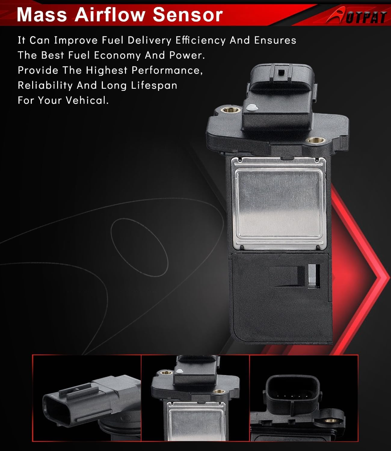 Mass Air Flow Sensor for:-Toyota Tacoma 2.7L 2005-2019, Tundra 2006-2010, Sequoia 2005-2019 [fits DOHC, 4,6,8Cyl 2.7L 4.0L 4.6L 4.7L 5.7L] Replacement OE# 8976019670, AFH70M37