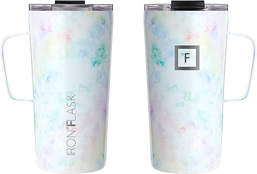 Miniatura 41 de IRON °FLASK - Taza para café con asa a prueba de fugas, botella de acero inoxidable con aislamiento al vacío, de doble pared, termo de viaje