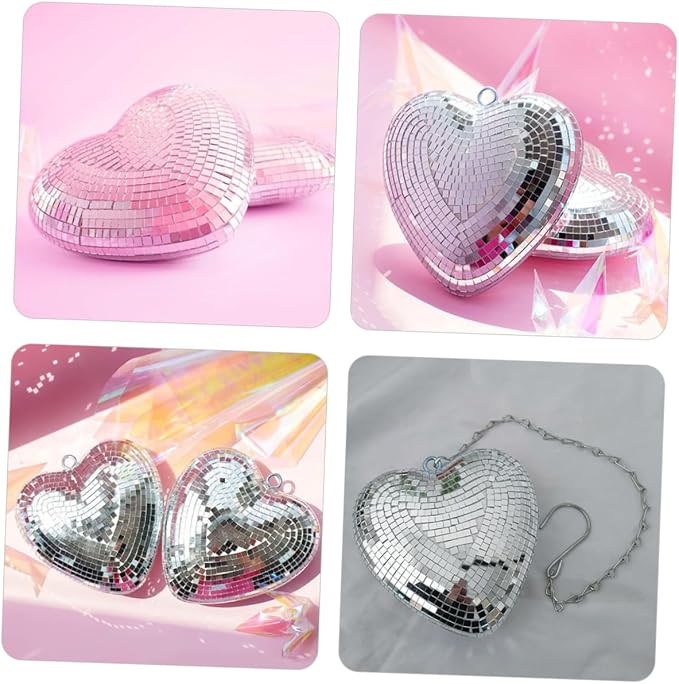 Bola Espejada Decorativa de Corazón para Fiesta miniatura 5