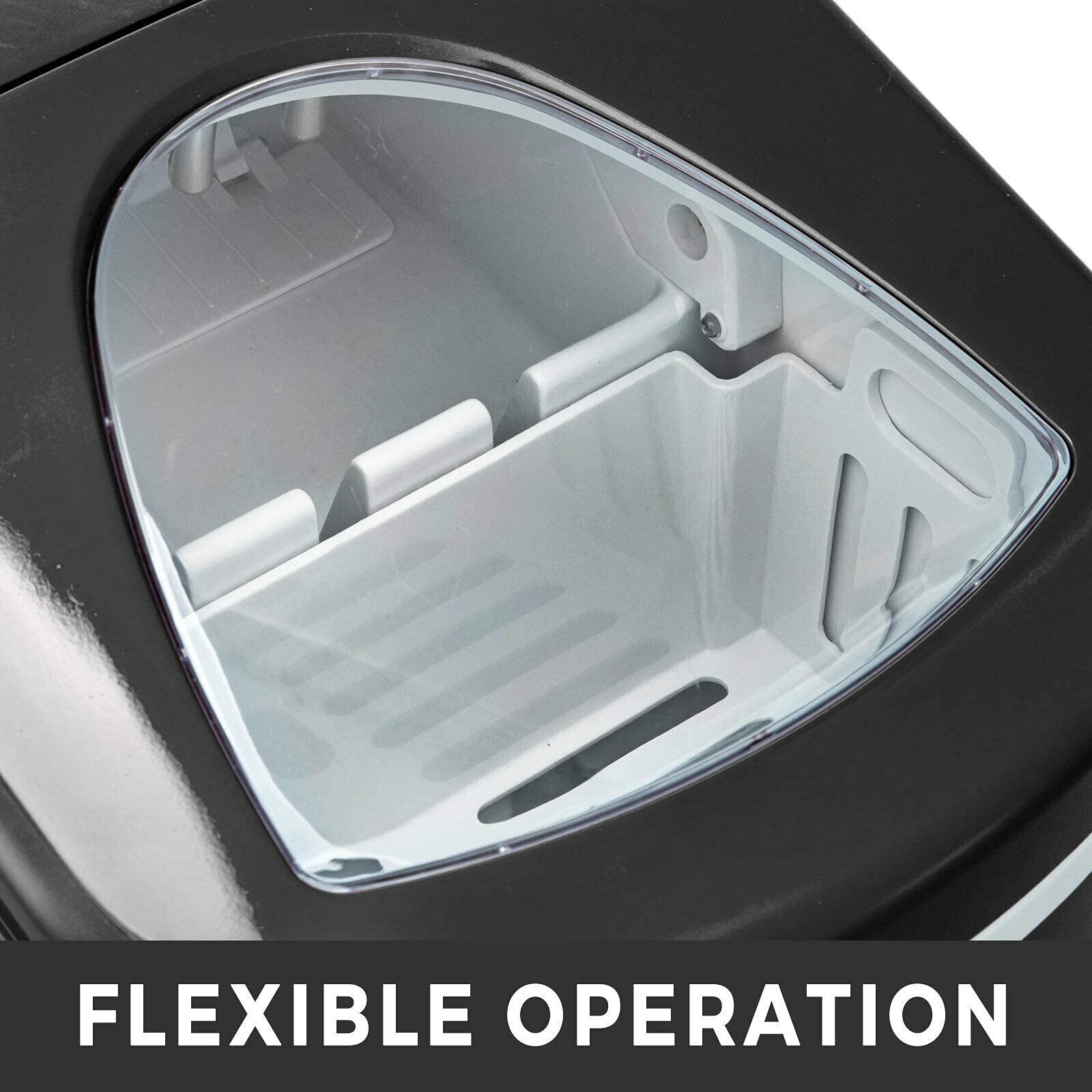 12kg Automatic Ice Maker 220v Silver And Black Stainless Steel Ice Cube Maker Machine 26lbs Ice Making Machine Countertop Ice Maker Compact Clear Ice Cubes For Kitchen on Fridge.com - View 6