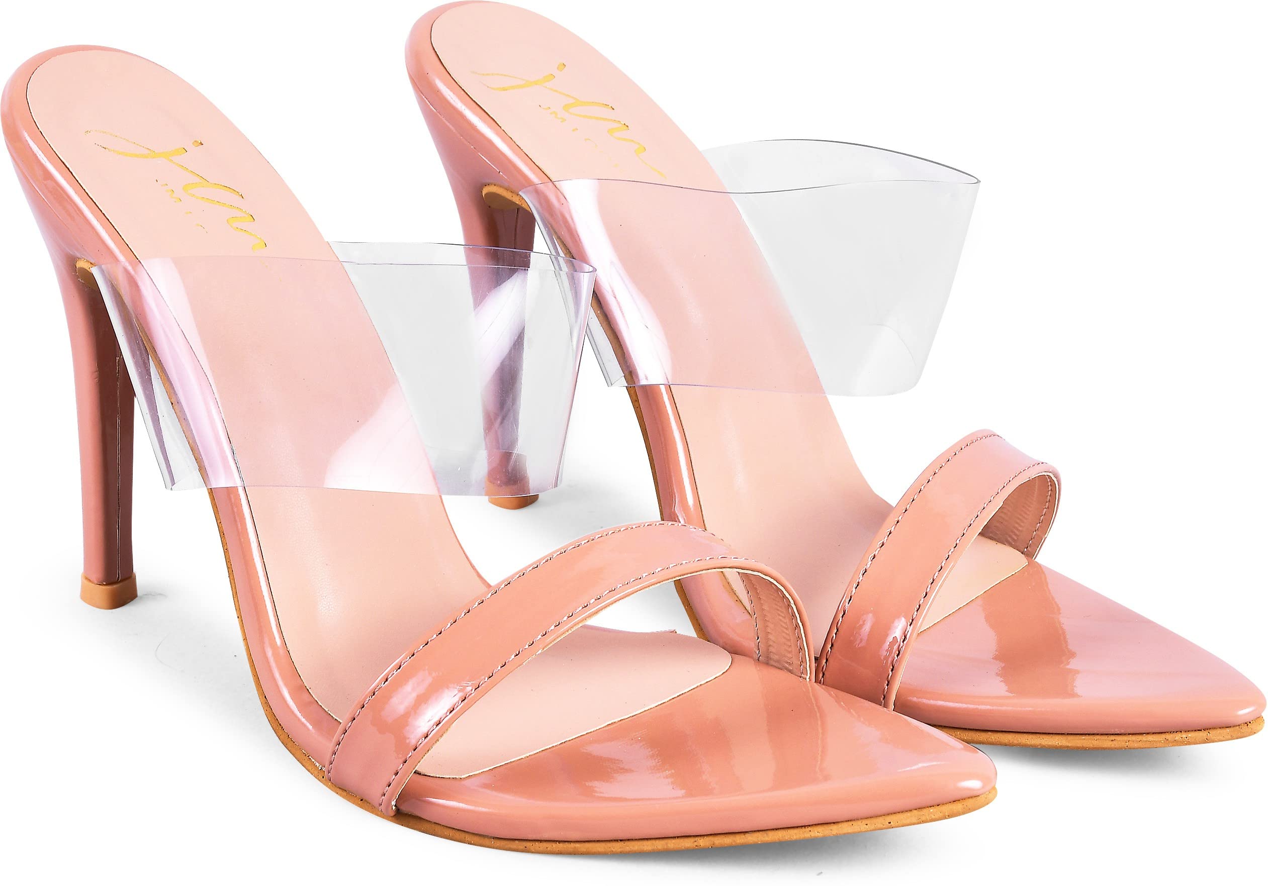 JM LOOKS Transparent Stiletto Heel Sandals For Womens & Girls KDB-7-Beige-41-X (B0C4Y63DR3) Amazon Price History, Amazon Price Tracker
