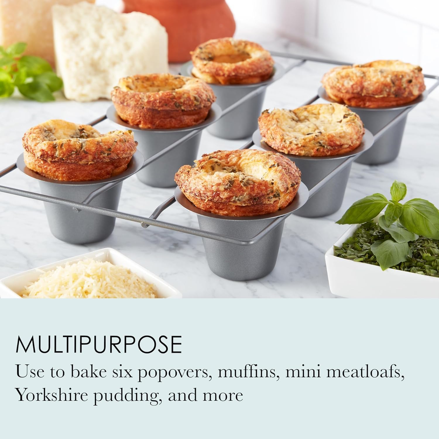 Chicago Metallic Professional 6-Cup Popover Pan with Armor-Glide Coating - Image 2