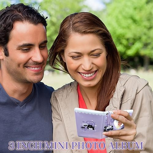 Miniatura 3 de 2 mini álbumes de fotos Kpop de 3 pulgadas con forma hueca de mariposa de amor, morado