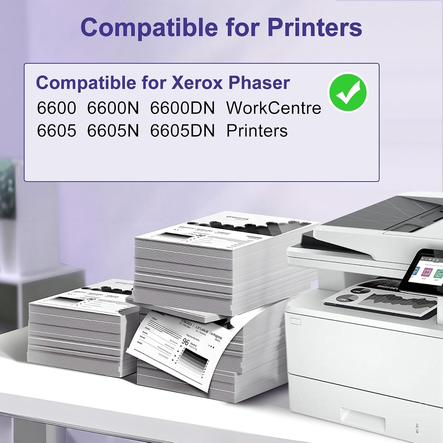 106R02228 High Yield Black Toner Cartridge Replacement for Xerox Phaser 6600/6600N/6600DN & WorkCentre 6605/6605N/6605DN | 8,000 Page Yield | Reliable 6600 Toner Cartridge (2-Pack, Black)