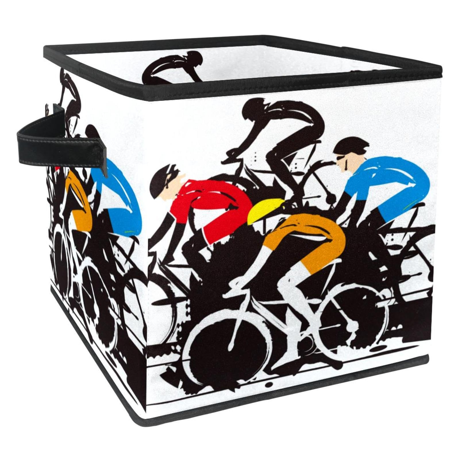 Boîte de rangement pliable pour chambre et placard motif cyclisme