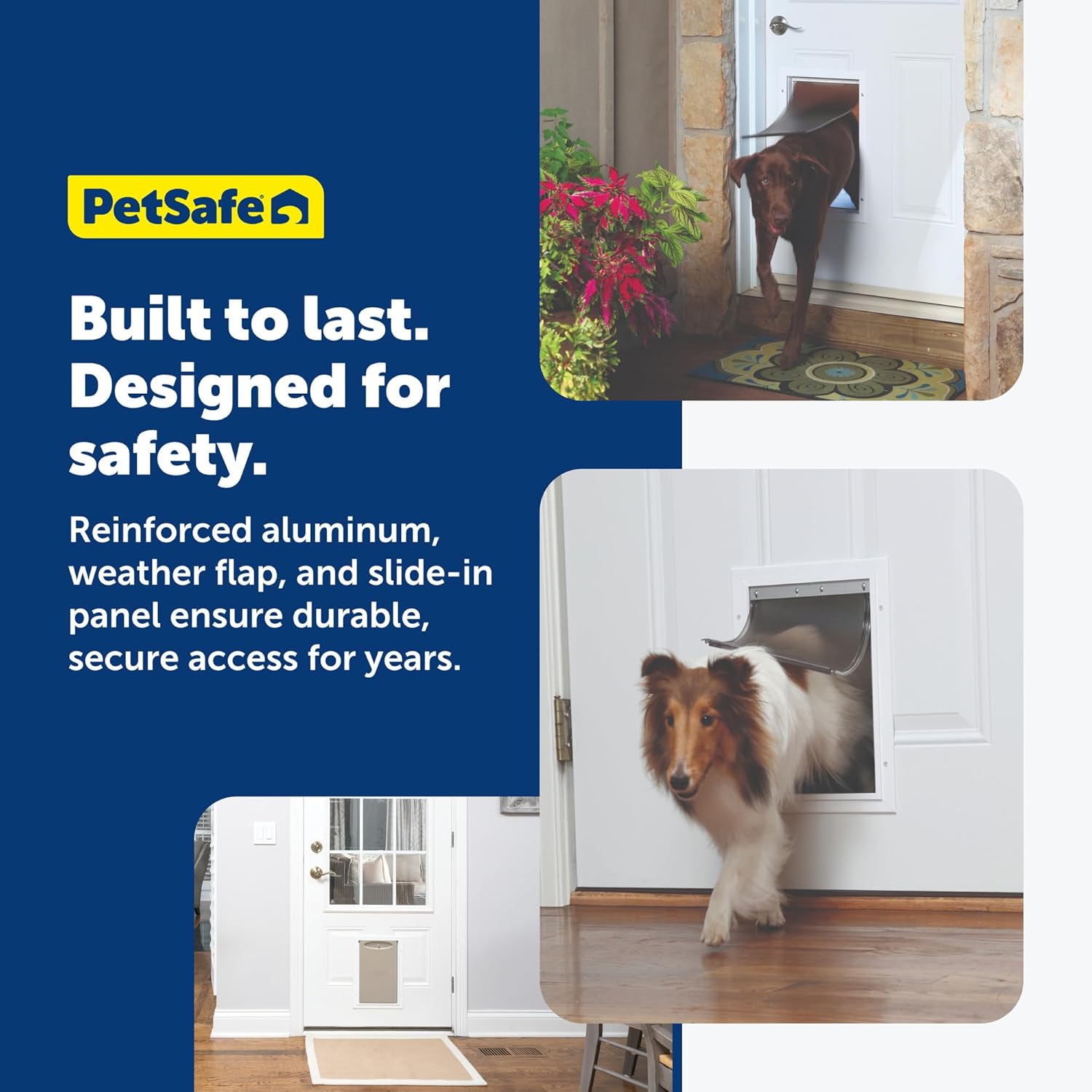 PetSafe Freedom Aluminum Pet Door for Dogs and Cats, Medium, White, Tinted Vinyl Flap