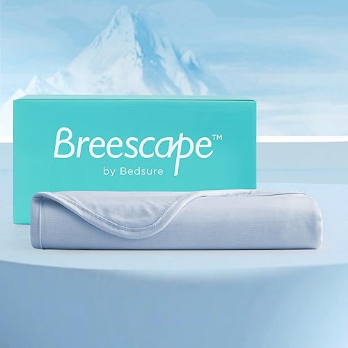 Bedsure Manta refrescante tamaño Queen para personas que duermen con calor Manta de verano tamaño Queen, manta ligera y delgada, manta de bambú