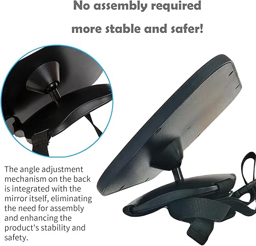 Miniatura 4 de Espejo de automóvil para asiento trasero de bebé espejo de automóvil para bebé monitor de forma segura para niños en el asiento trasero de automóvil