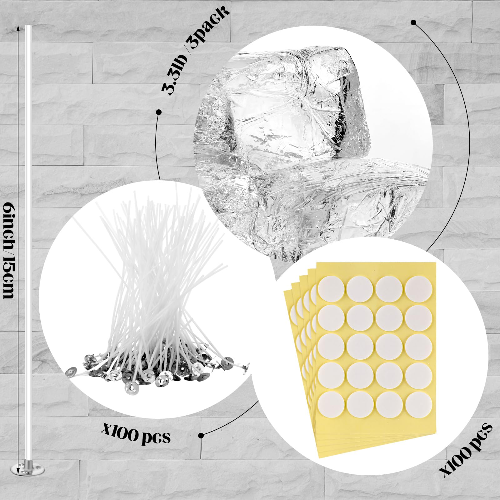 Amazon.co.jp: Heigble 10ポンド 高密度透明ジェルキャンドルワックス