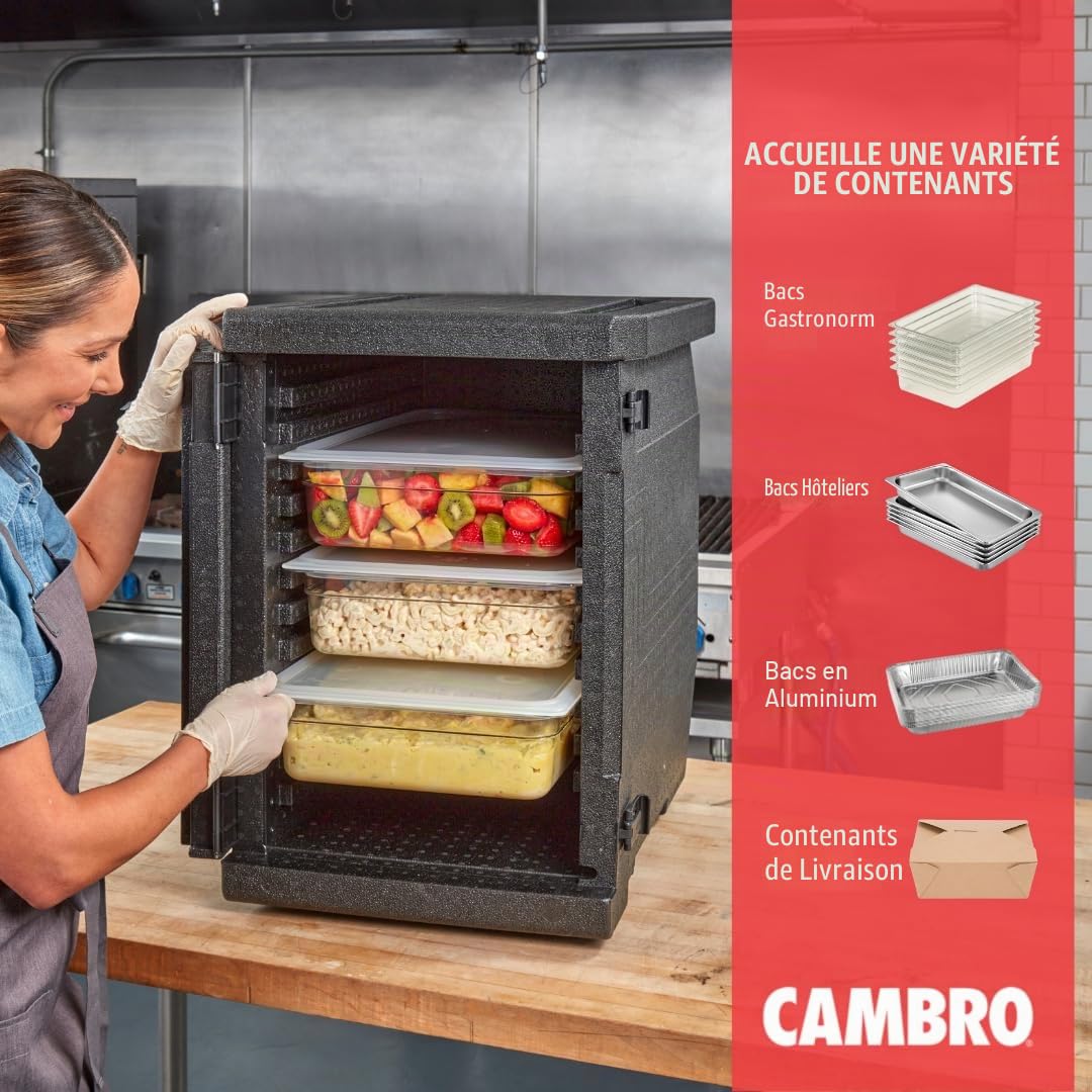 Cambro EPP400110 Caméra GoBox avec chargement frontal 1/1 GN Pan 86 L 6 mm x 65 mm Noir