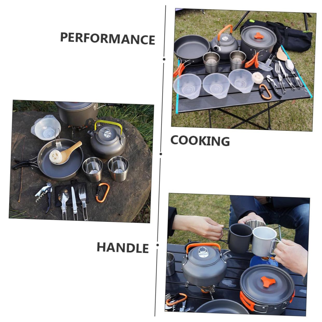 Supvox Outdoor Kochset aus Aluminiumlegierung 1 Satz für Camping und Reisen