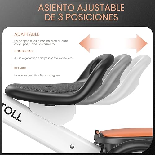 Vista 3 de Umatoll Triciclo para niños pequeños de 2 a 5 años, bicicleta ajustable para niños pequeños juguetes al aire libre, regalo de cumpleaños para niño