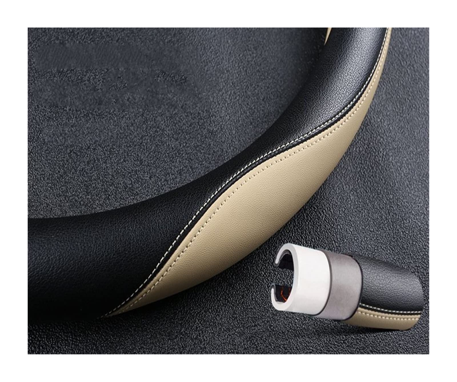 Cubierta Protectora Volante Vehículos De para 38 Cm, Seguro para Hombres, Cuero Negro Microfibra, Cubierta Dirección Coche 15 Pulgadas, Ajuste Antideslizante para Coche (Color : 1)