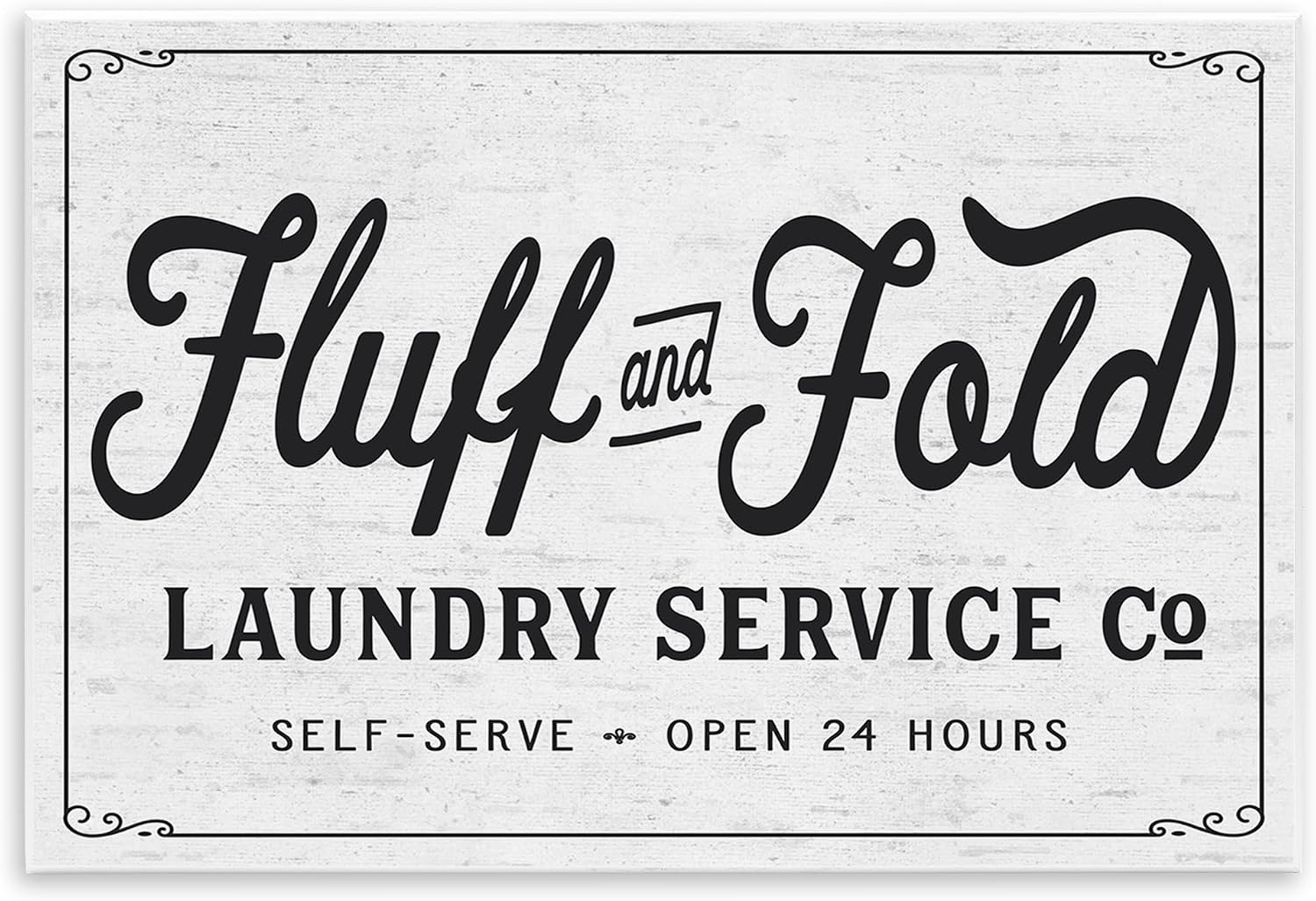 Stupell Industries 'Fluff and Fold Laundry Room', Canvas Art, 20 x 16 Inches, Easy to Hang and Sturdy, Made in USA, by Lettered and Lined