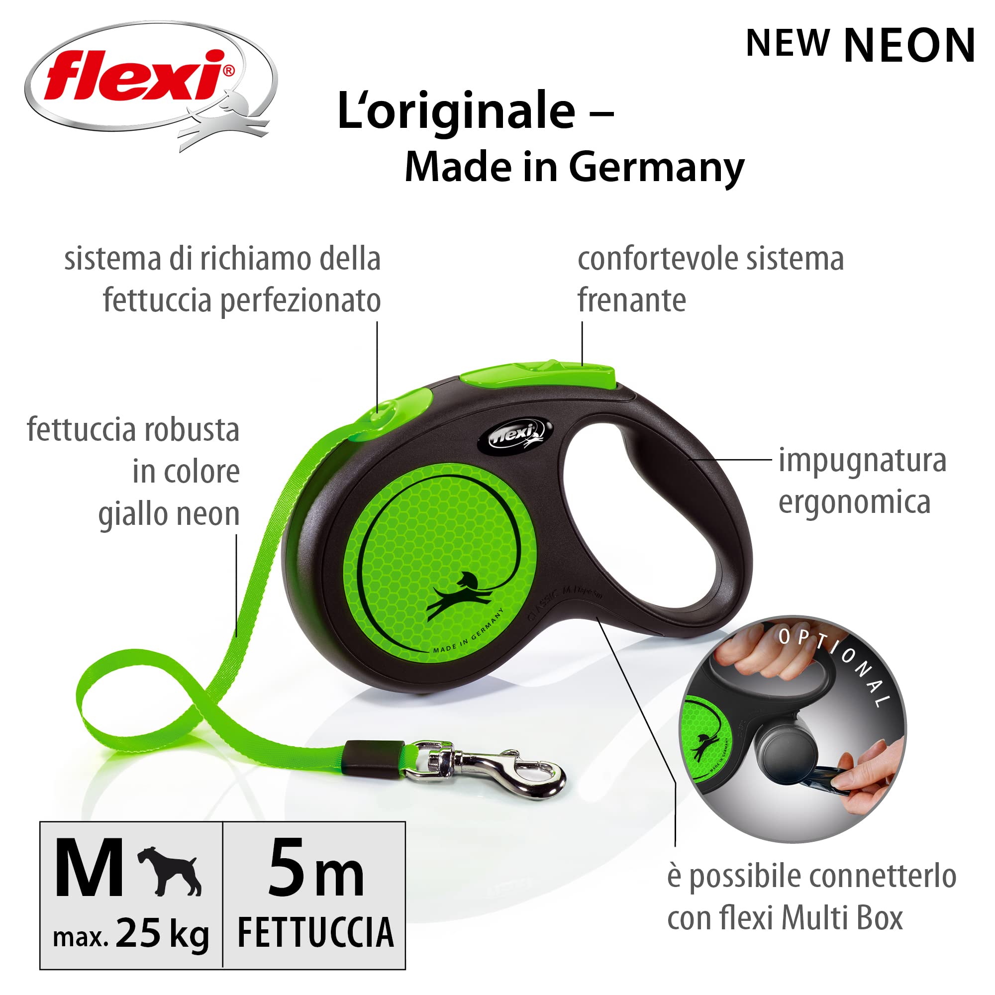 Flexi - Nuova Neon Green Belt