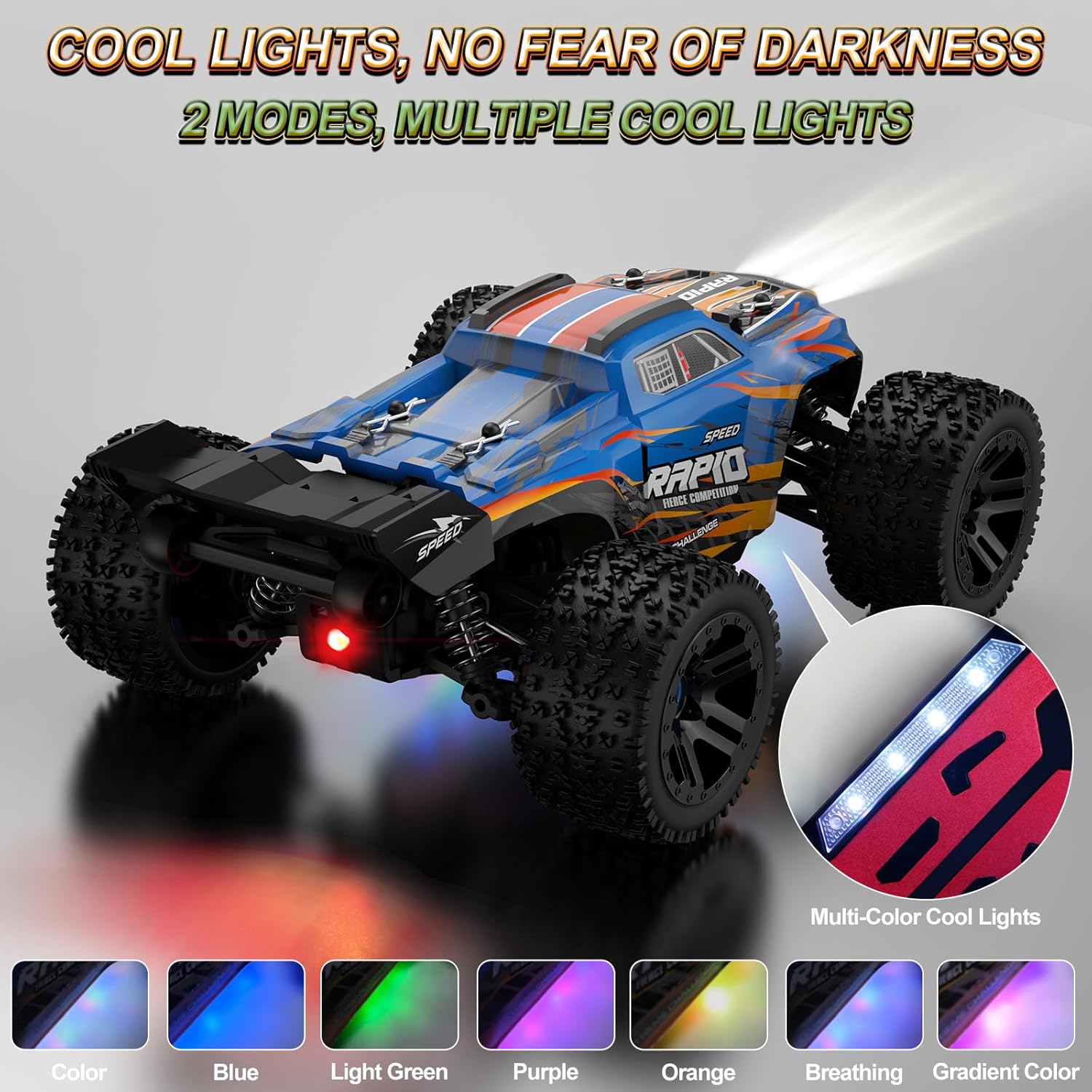 Nikuku Fast Remote Control Car, 38 KPH High Speed Off Road RC Cars with 2.4 GHz, 1:20 Scale 4WD Electric All Terrain RC Monster Truck Toys, Christmas Birthday Gifts for Adults & Boys