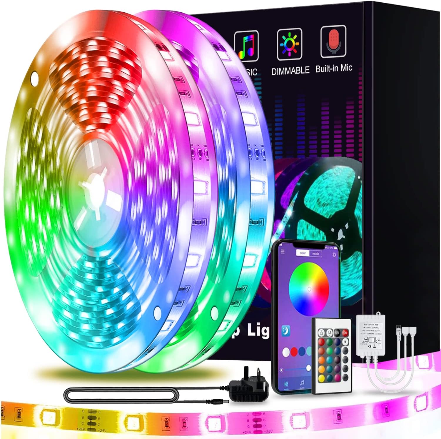 Led Strip Light, L8star 10.2m Led Lights for Bedroom RGB Led Strip