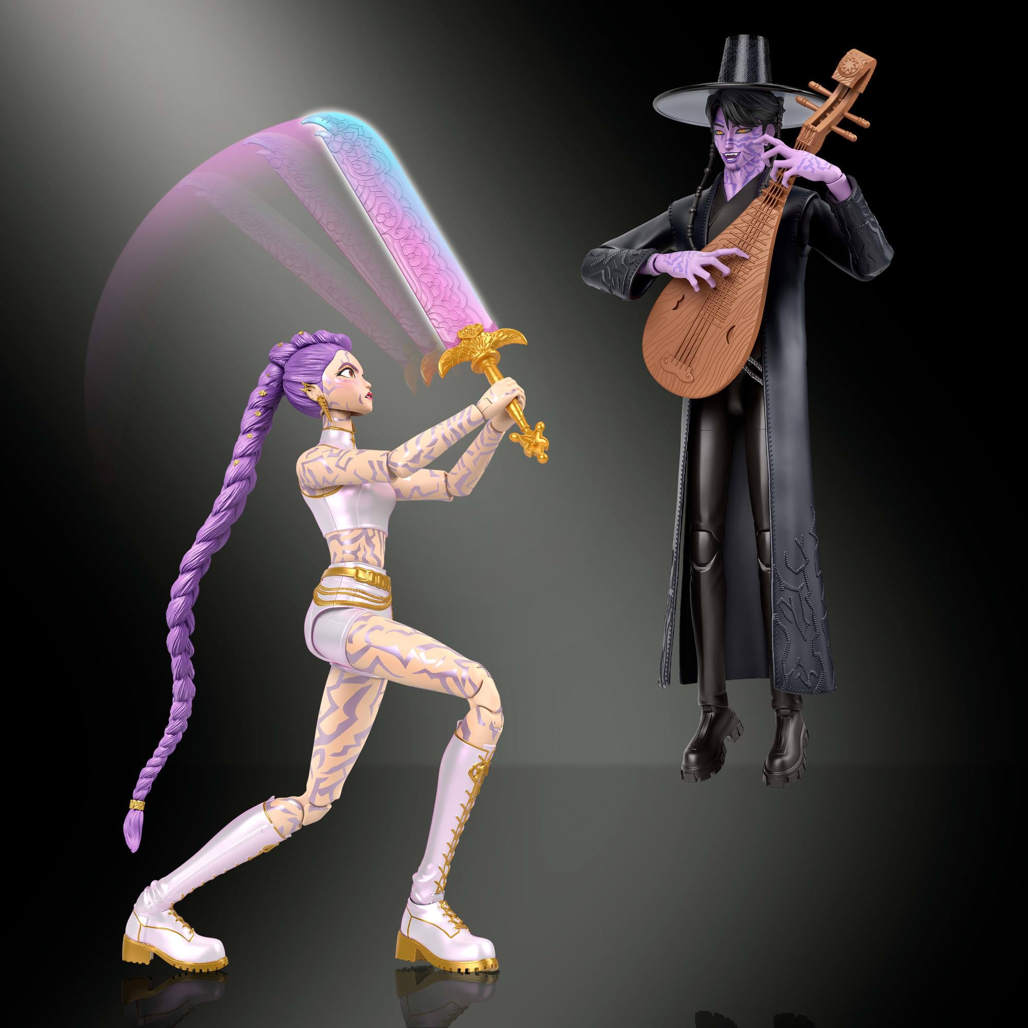 Mattel KPOP Demon Hunters Rumi y Jinu Set Figuras Batalla Final