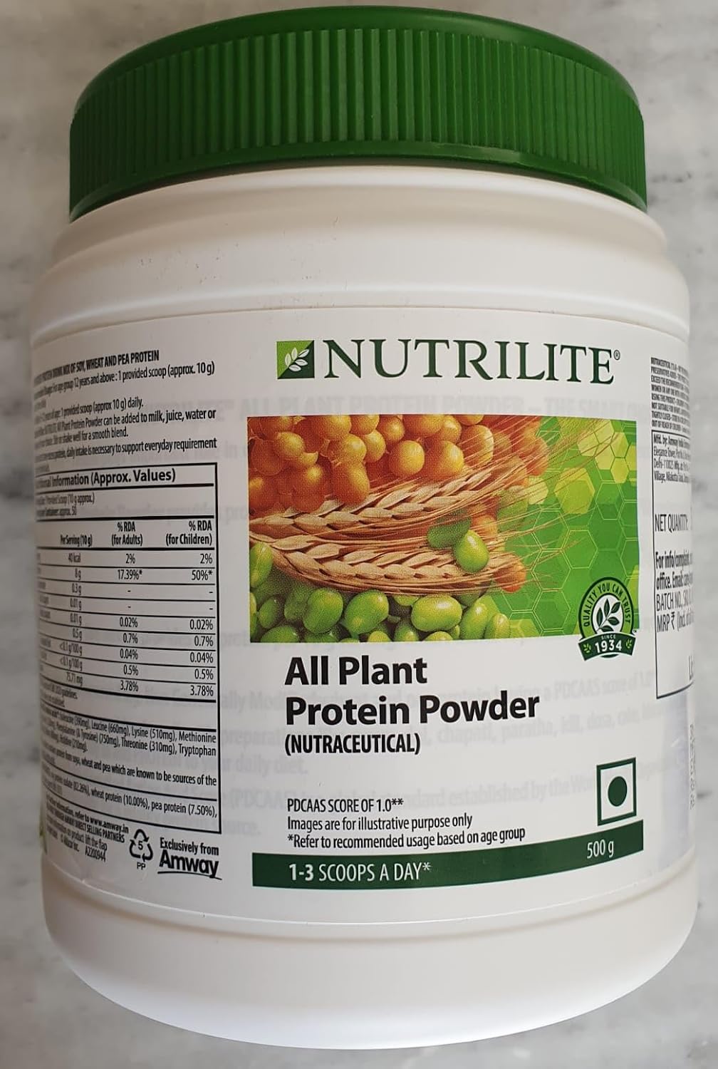 Amway All Plant Protein Powder 200g, 500, 1Kg (0.5) Amazon.in Health & Personal Care