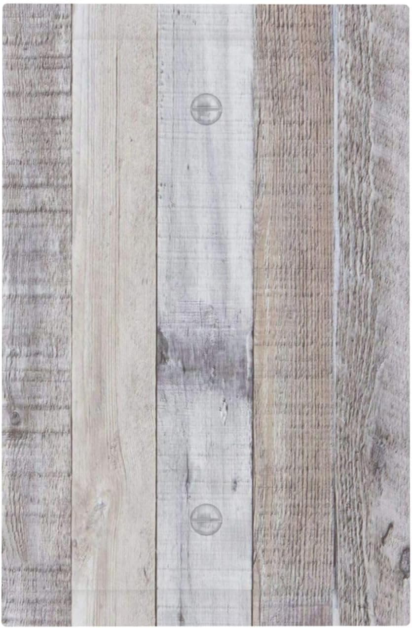 Rustic Farmhouse Vintage Blank Wall Plate, Kitchen White Gray Wood