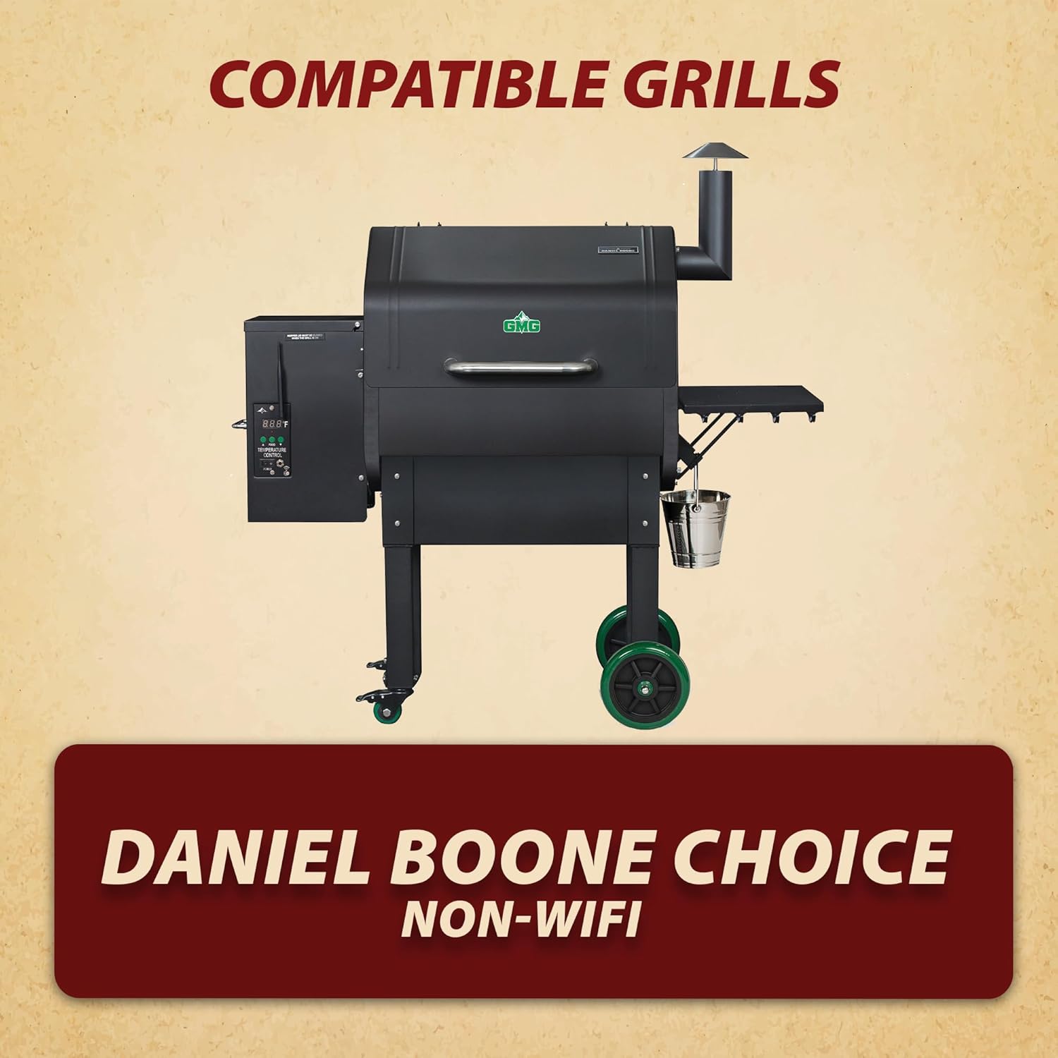 Pellethead Genuine Green Mountain Grills, GMG Daniel Boone Choice 110V Non-WiFi Control Circuit Board, P-1051