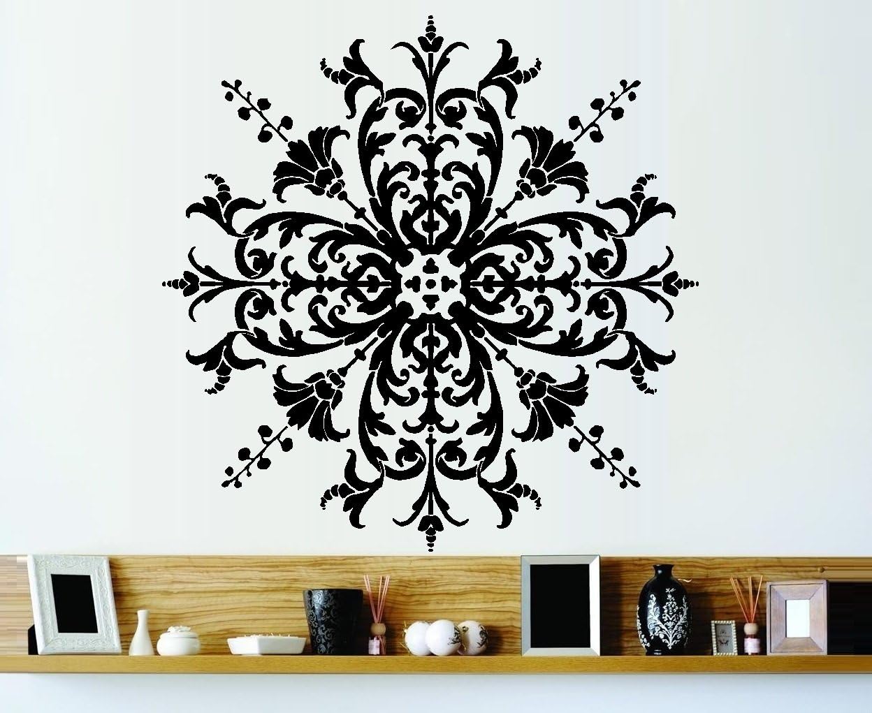 Mandala #2 Wall or Window Decal (Black 20 x 20)