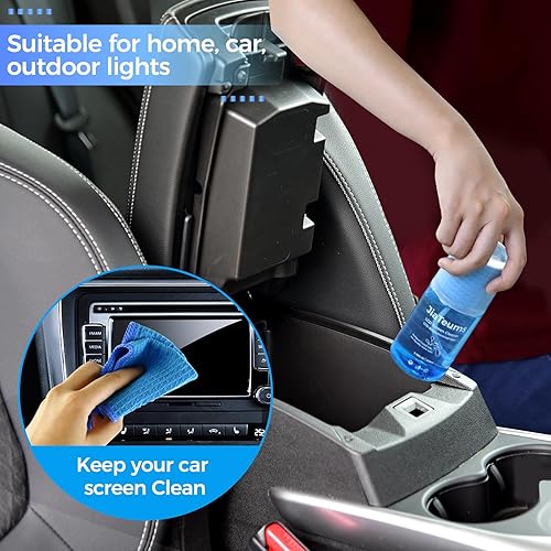 Miniatura 6 de Limpiador de pantalla de automóvil, spray de limpieza antigoteo para computadora portátil con paño para CD LCD, LED, teléfono electrónico, monitor,